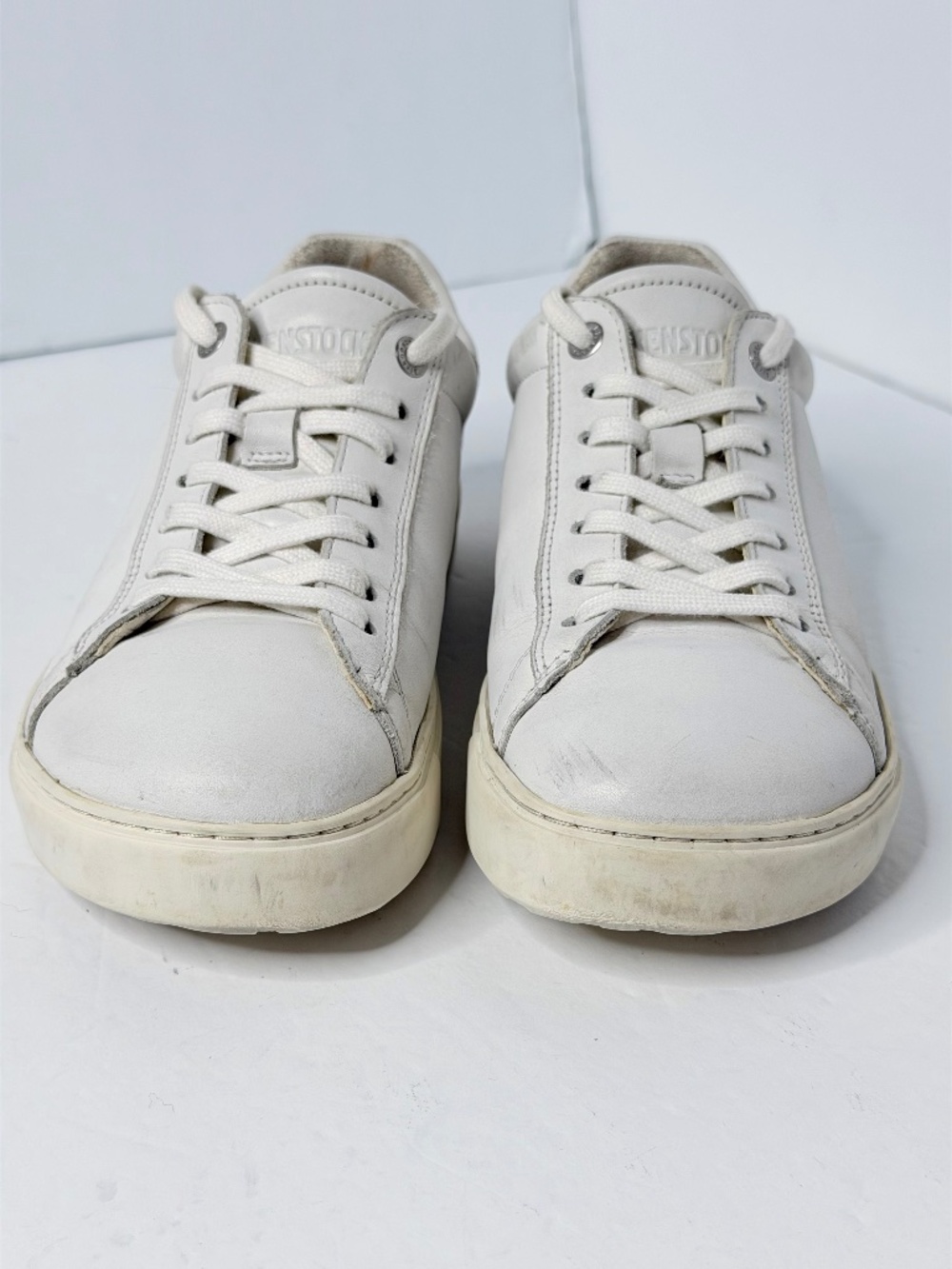 Birkenstock Bend Low Lace Up Sneakers White Leather Shoes Size 6.5 US,  EU 37
